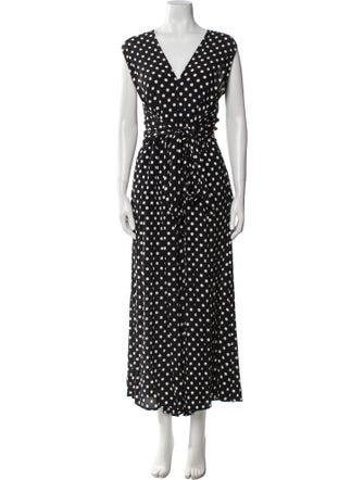 Kate Spade New York Polka Dot Print V-Neck Jumpsuit