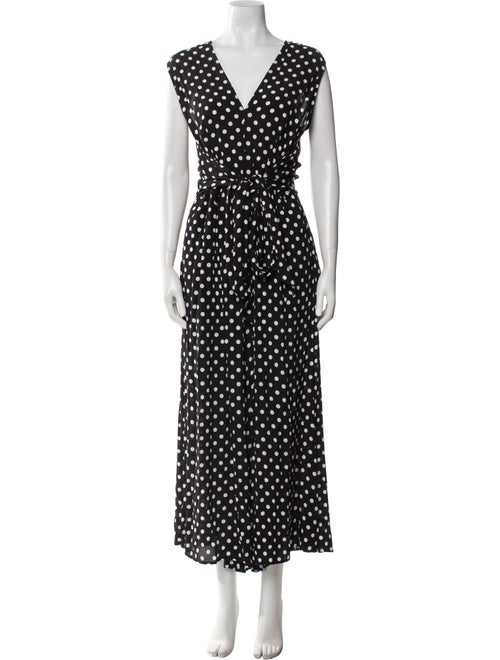 Kate Spade New York Polka Dot Print V-Neck Jumpsuit