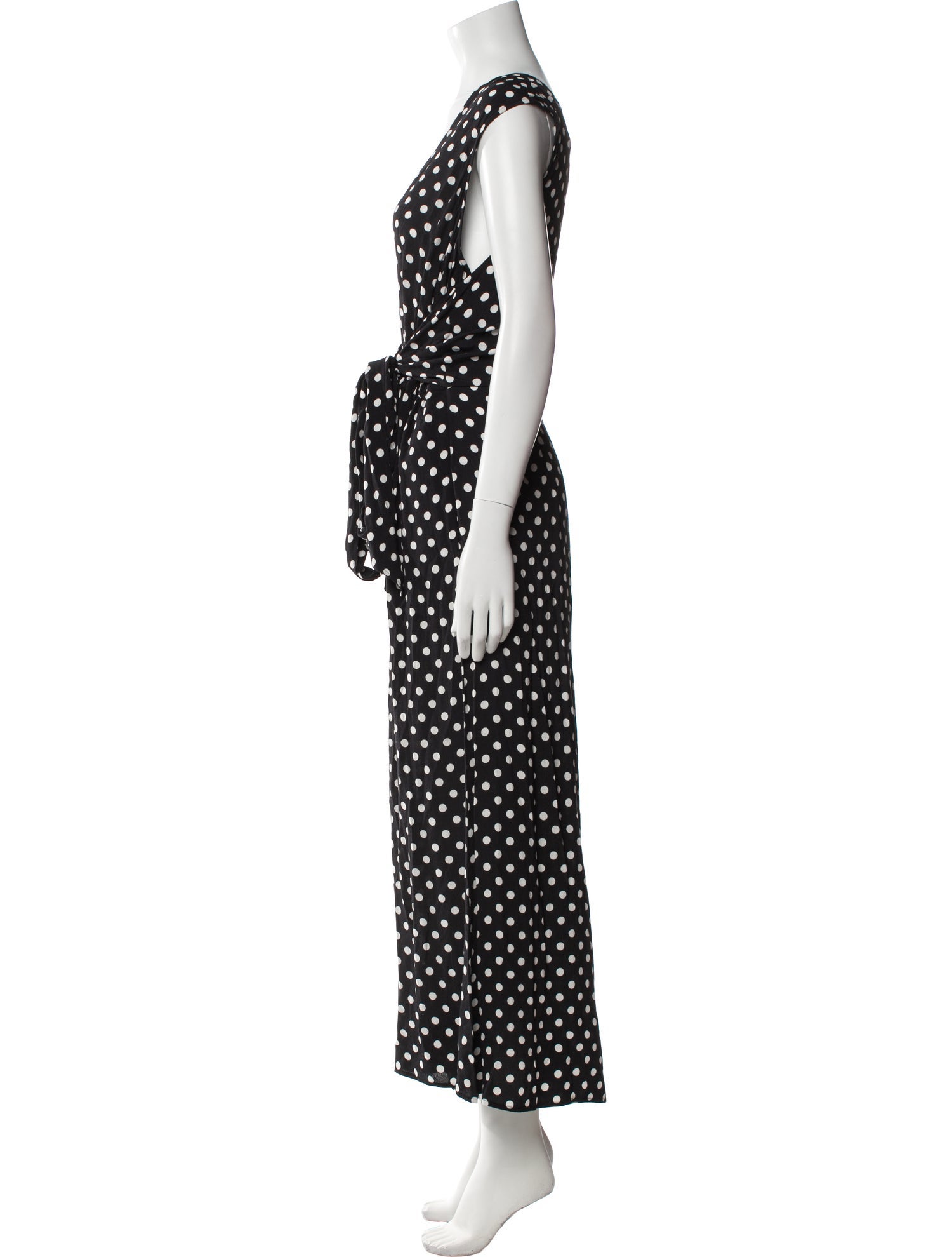 Kate Spade New York Polka Dot Print V-Neck Jumpsuit