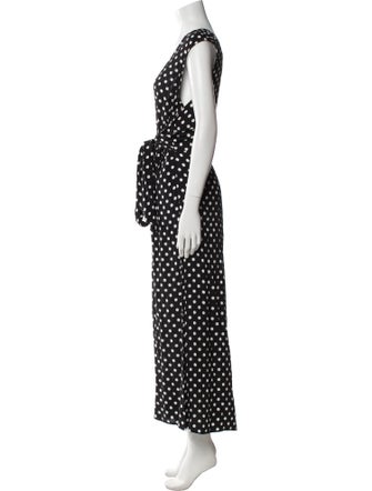 Kate Spade New York Polka Dot Print V-Neck Jumpsuit