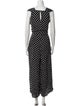 Kate Spade New York Polka Dot Print V-Neck Jumpsuit