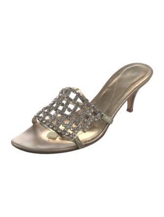 Kate Spade New York Satin Crystal Embellishments Slides