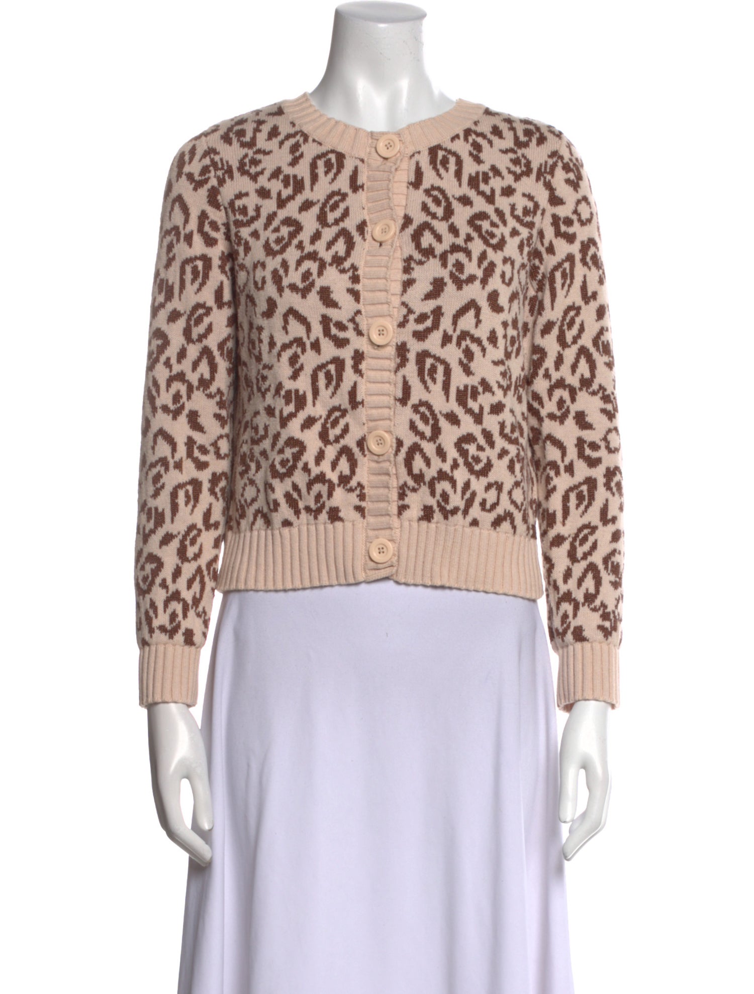 Kate Spade New York Animal Print Crew Neck Sweater