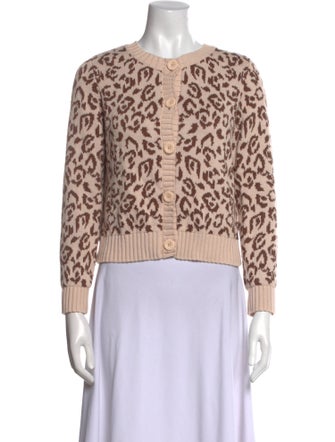 Kate Spade New York Animal Print Crew Neck Sweater
