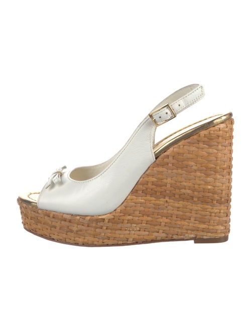 Kate Spade New York Leather Bow Accents Slingback Pumps