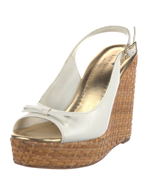 Kate Spade New York Leather Bow Accents Slingback Pumps