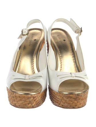 Kate Spade New York Leather Bow Accents Slingback Pumps