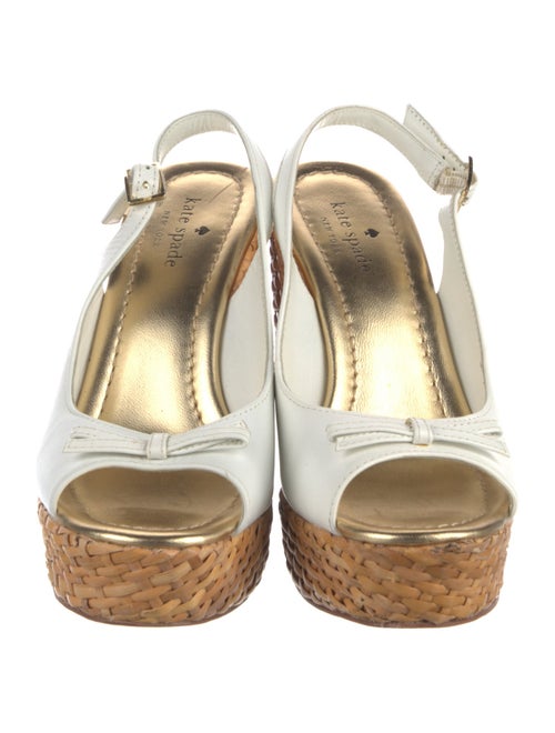 Kate Spade New York Leather Bow Accents Slingback Pumps