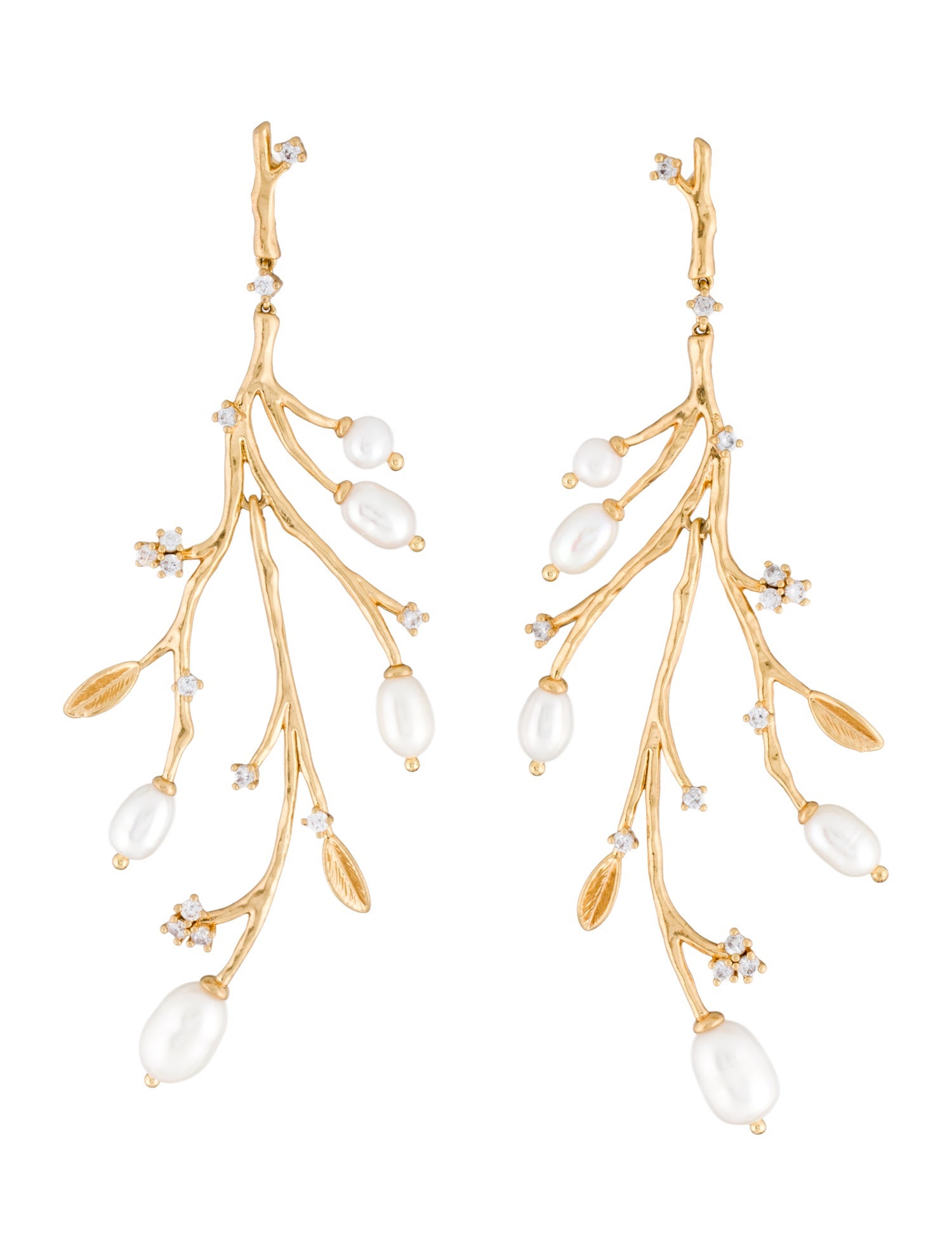 Kate Spade New York Pearl & Crystal Brilliant Branches Drop Earrings
