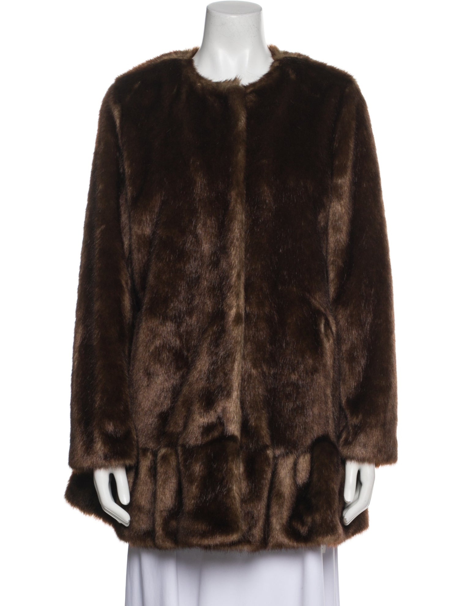 Kate Spade New York Faux Fur Animal Print Faux Fur Coat