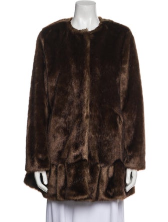 Kate Spade New York Faux Fur Animal Print Faux Fur Coat