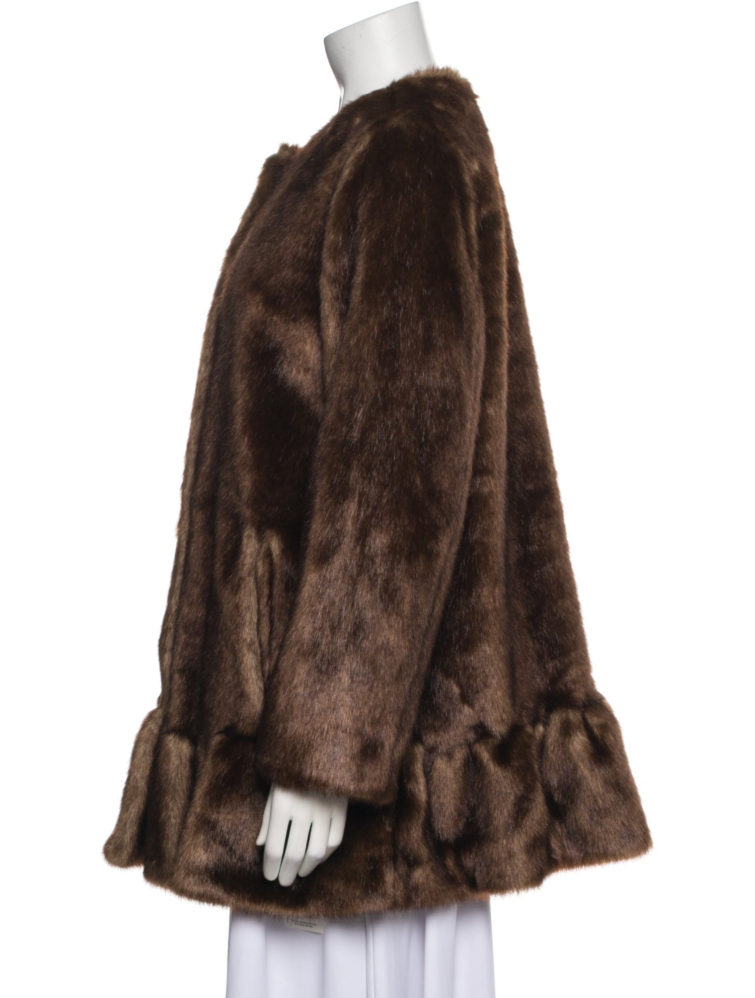 Kate Spade New York Faux Fur Animal Print Faux Fur Coat