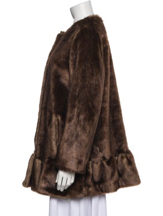 Kate Spade New York Faux Fur Animal Print Faux Fur Coat