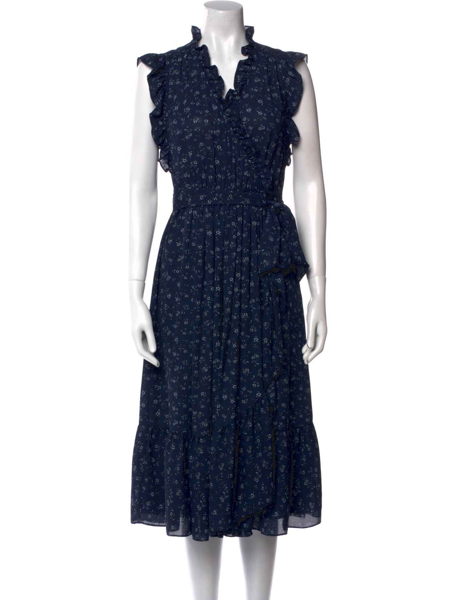 Kate Spade New York Floral Print Midi Length Dress