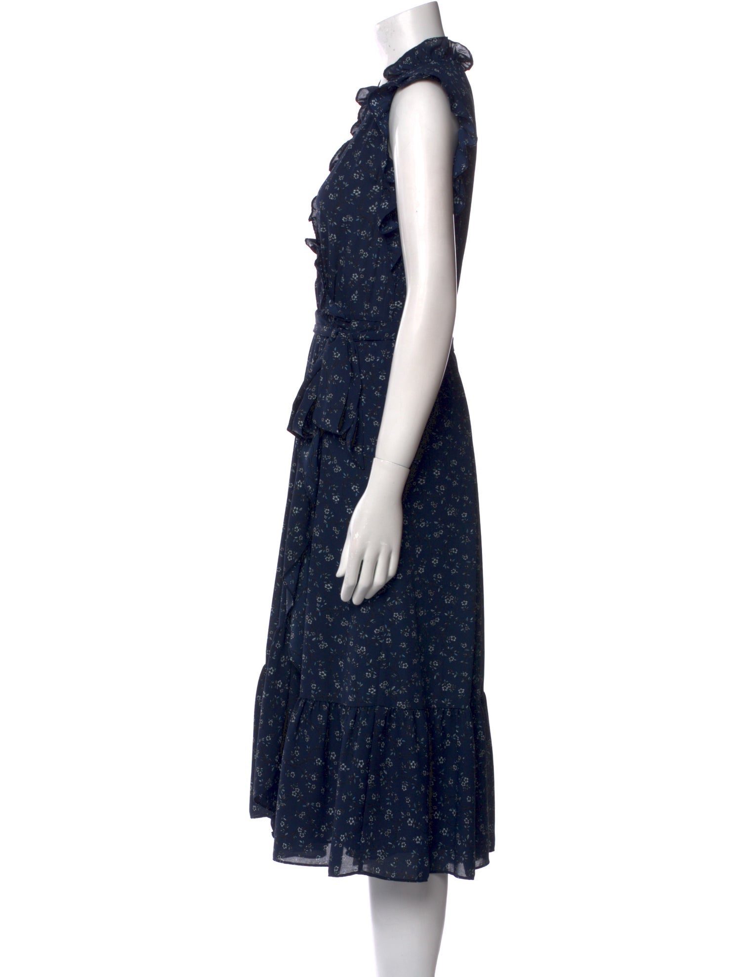 Kate Spade New York Floral Print Midi Length Dress