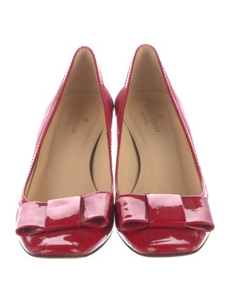 Kate Spade New York Patent Leather Bow Accents Pumps