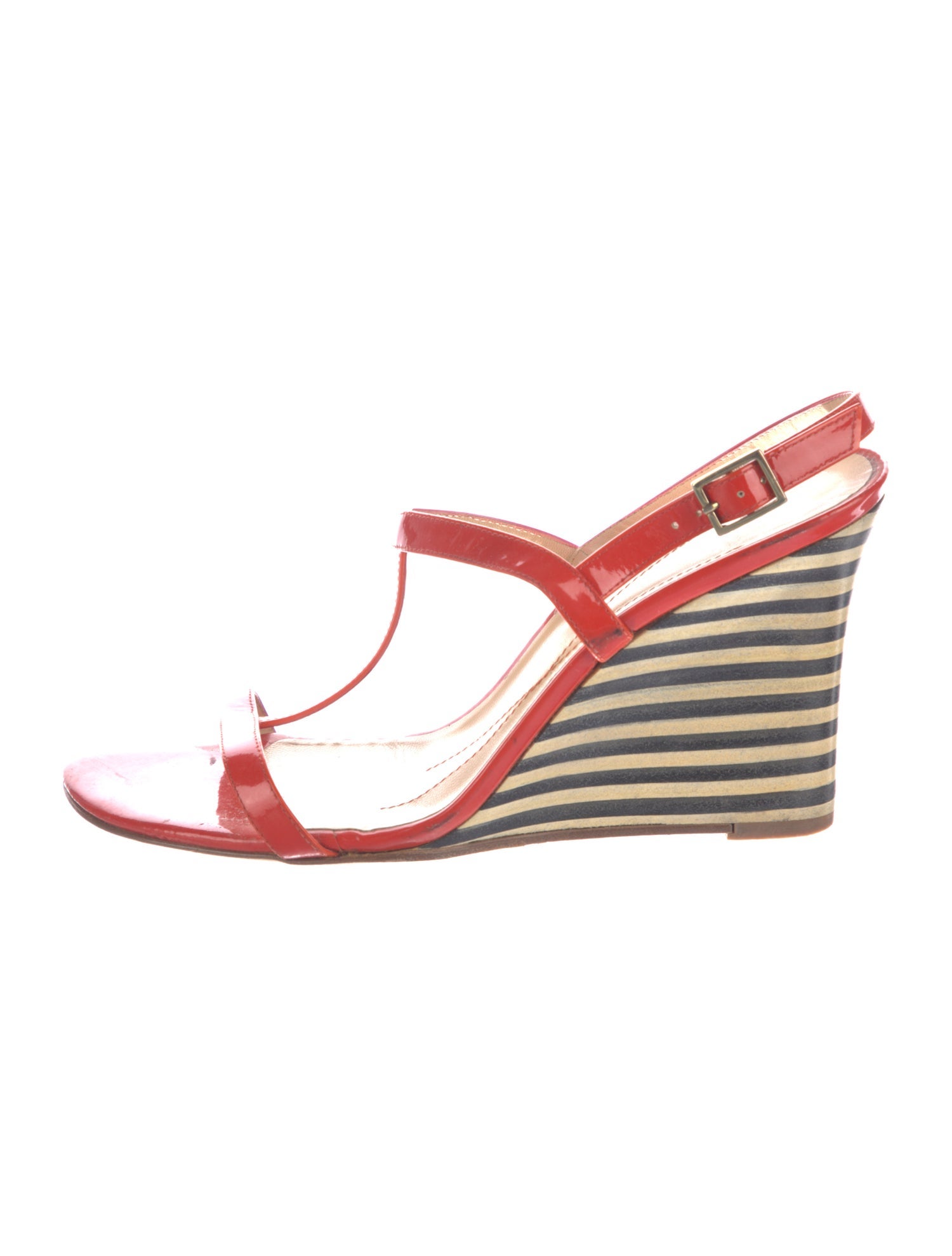 Kate Spade New York Patent Leather T-Strap Sandals