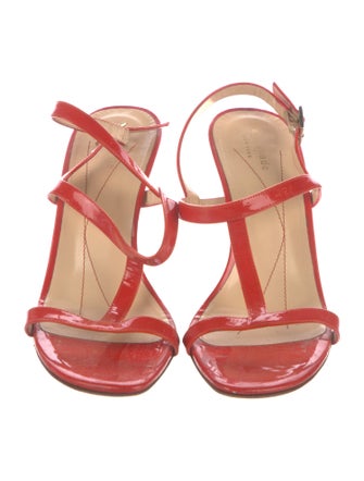 Kate Spade New York Patent Leather T-Strap Sandals