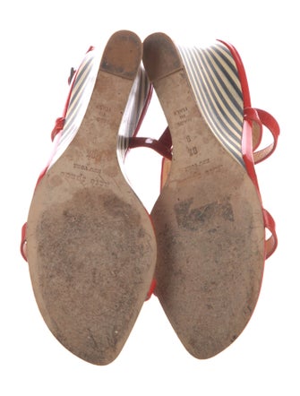 Kate Spade New York Patent Leather T-Strap Sandals