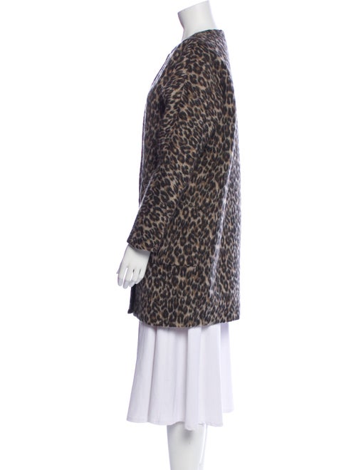 Kate Spade New York Wool Animal Print Faux Fur Coat
