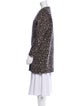 Kate Spade New York Wool Animal Print Faux Fur Coat