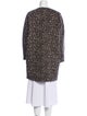 Kate Spade New York Wool Animal Print Faux Fur Coat