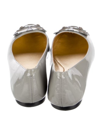 Kate Spade New York Patent Leather Studded Accents Ballet Flats