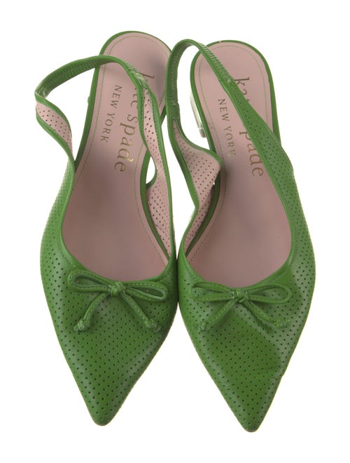 Kate Spade New York Leather Bow Accents Slingback Pumps