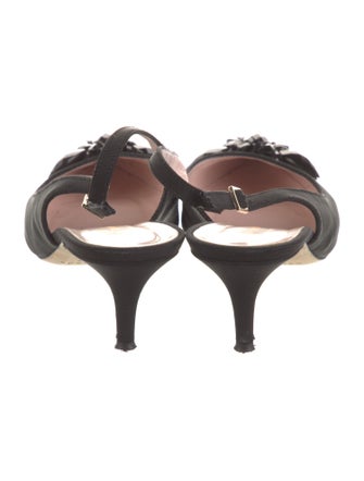 Kate Spade New York Suede Crystal Embellishments Slingback Pumps