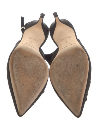 Kate Spade New York Suede Crystal Embellishments Slingback Pumps