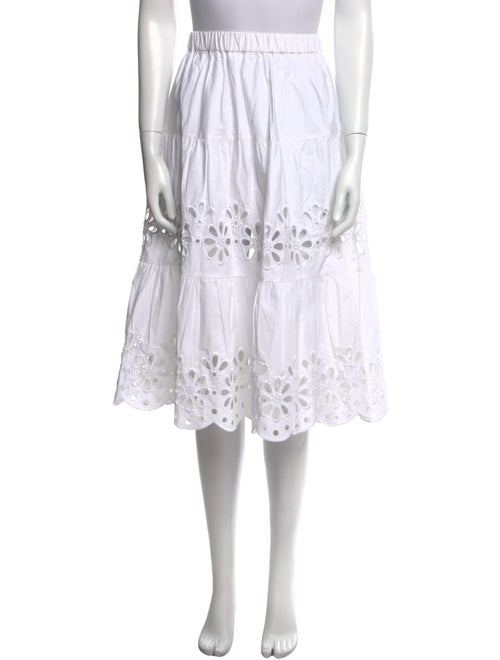 Kate Spade New York Eyelet Trim Knee-Length Skirt