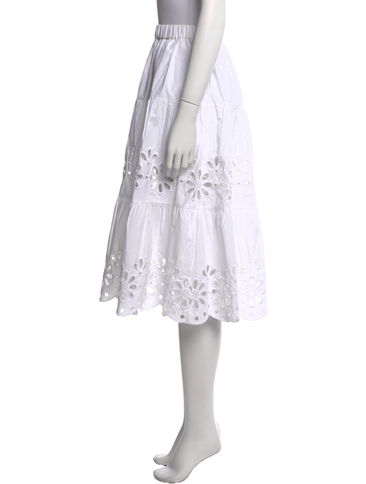 Kate Spade New York Eyelet Trim Knee-Length Skirt