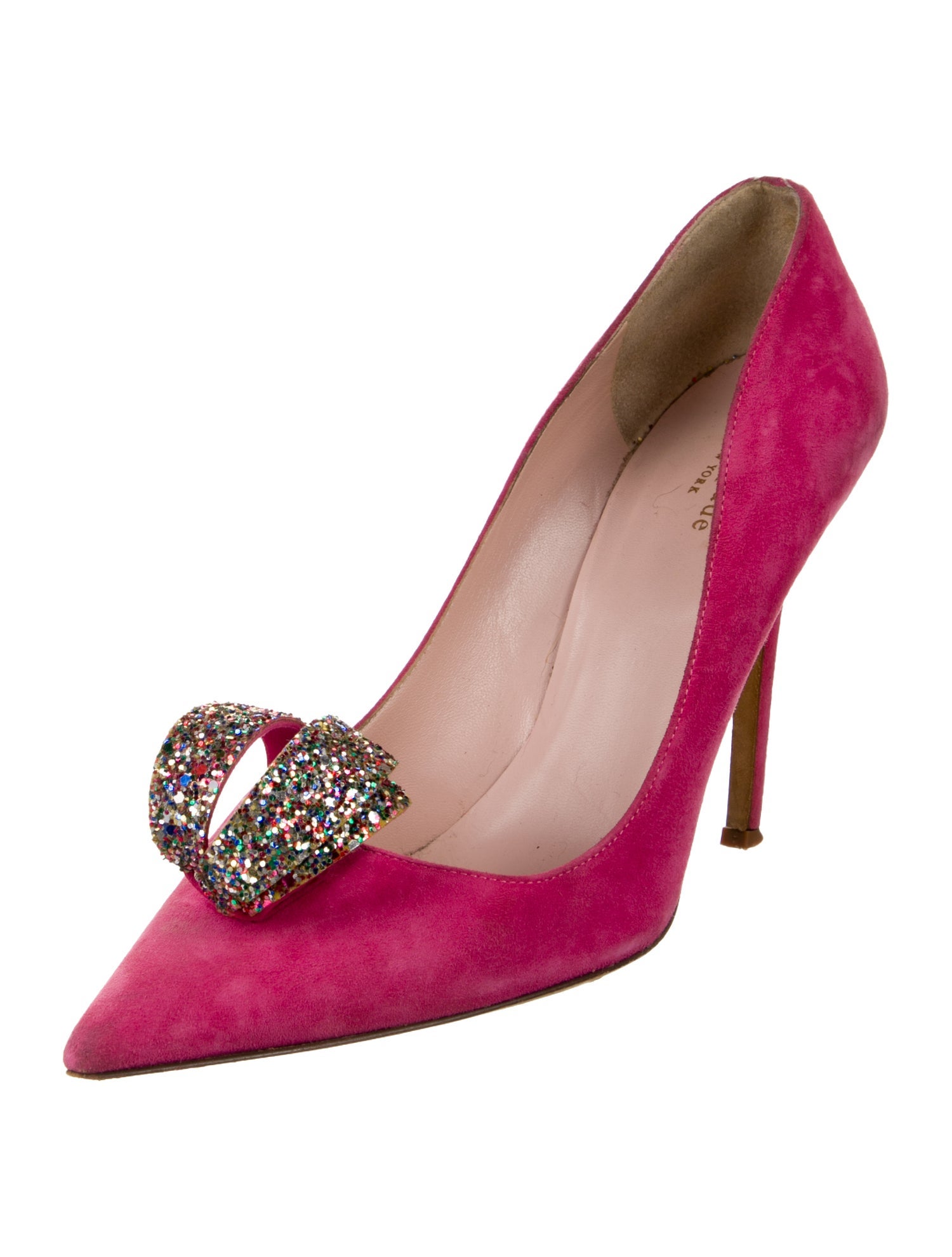 Kate Spade New York Suede Crystal Embellishments Pumps