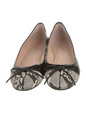 Kate Spade New York Patent Leather Animal Print Ballet Flats