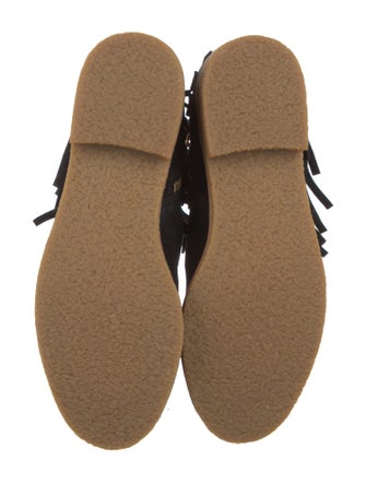 Kate Spade New York Suede Fringe Trim Accent Flats