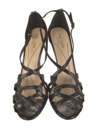 Kate Spade New York Embossed Leather Slingback Sandals