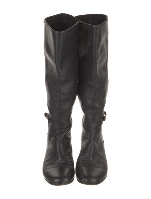 Kate Spade New York Leather Bow Accents Riding Boots