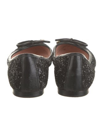 Kate Spade New York Glitter Bow Accents Ballet Flats