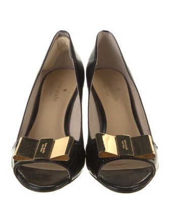 Kate Spade New York Patent Leather Bow Accents Pumps
