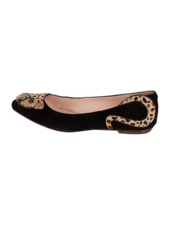 Kate Spade New York Suede Animal Print Ballet Flats