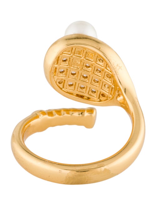 Kate Spade New York Faux Pearl Queen Of The Court Tennis Cocktail Ring