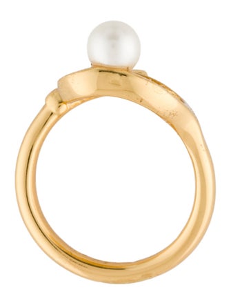 Kate Spade New York Faux Pearl Queen Of The Court Tennis Cocktail Ring