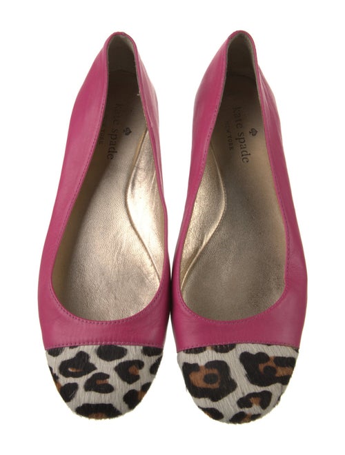 Kate Spade New York Leather Animal Print Ballet Flats