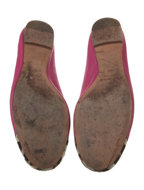 Kate Spade New York Leather Animal Print Ballet Flats