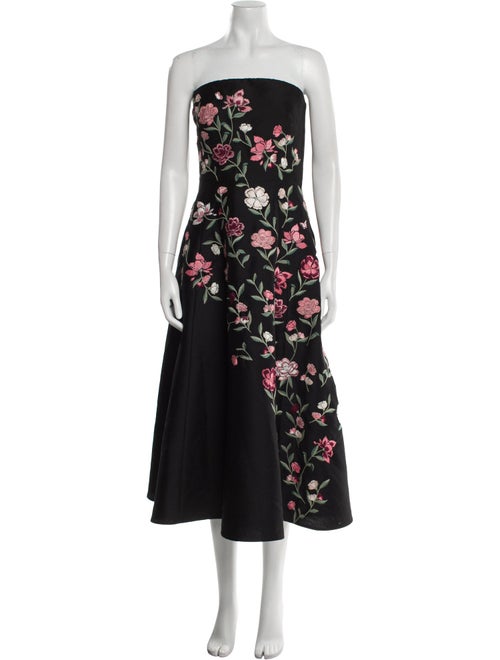 Kate Spade New York Floral Print Midi Length Dress