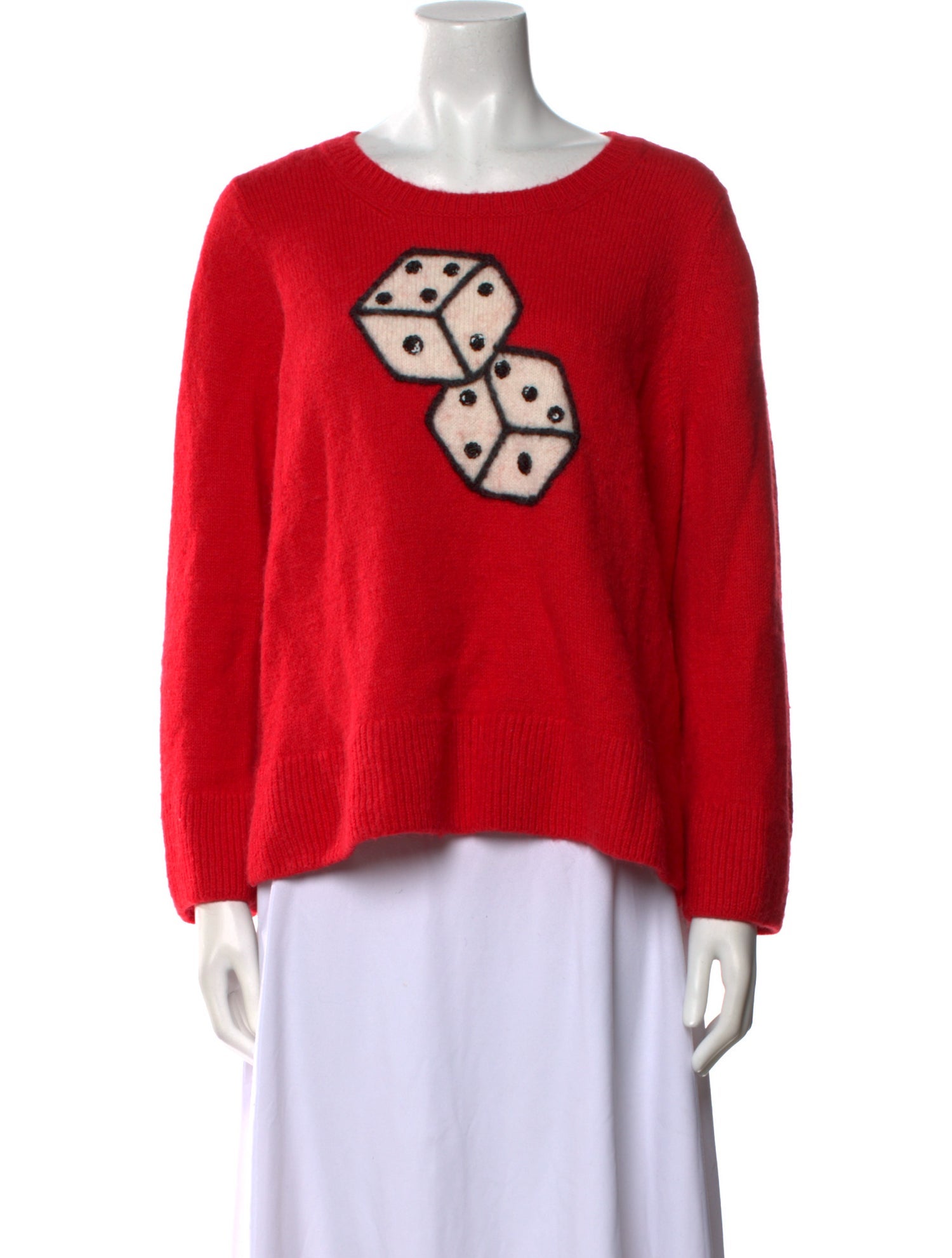 Kate Spade New York Graphic Print Scoop Neck Sweater