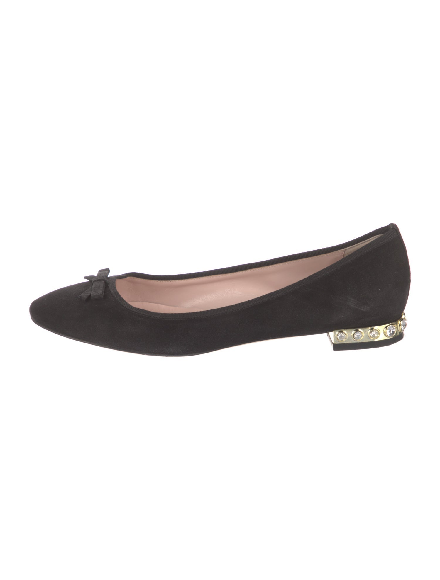 Kate Spade New York Suede Bow Accents Ballet Flats