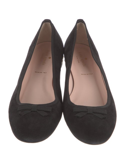 Kate Spade New York Suede Bow Accents Ballet Flats