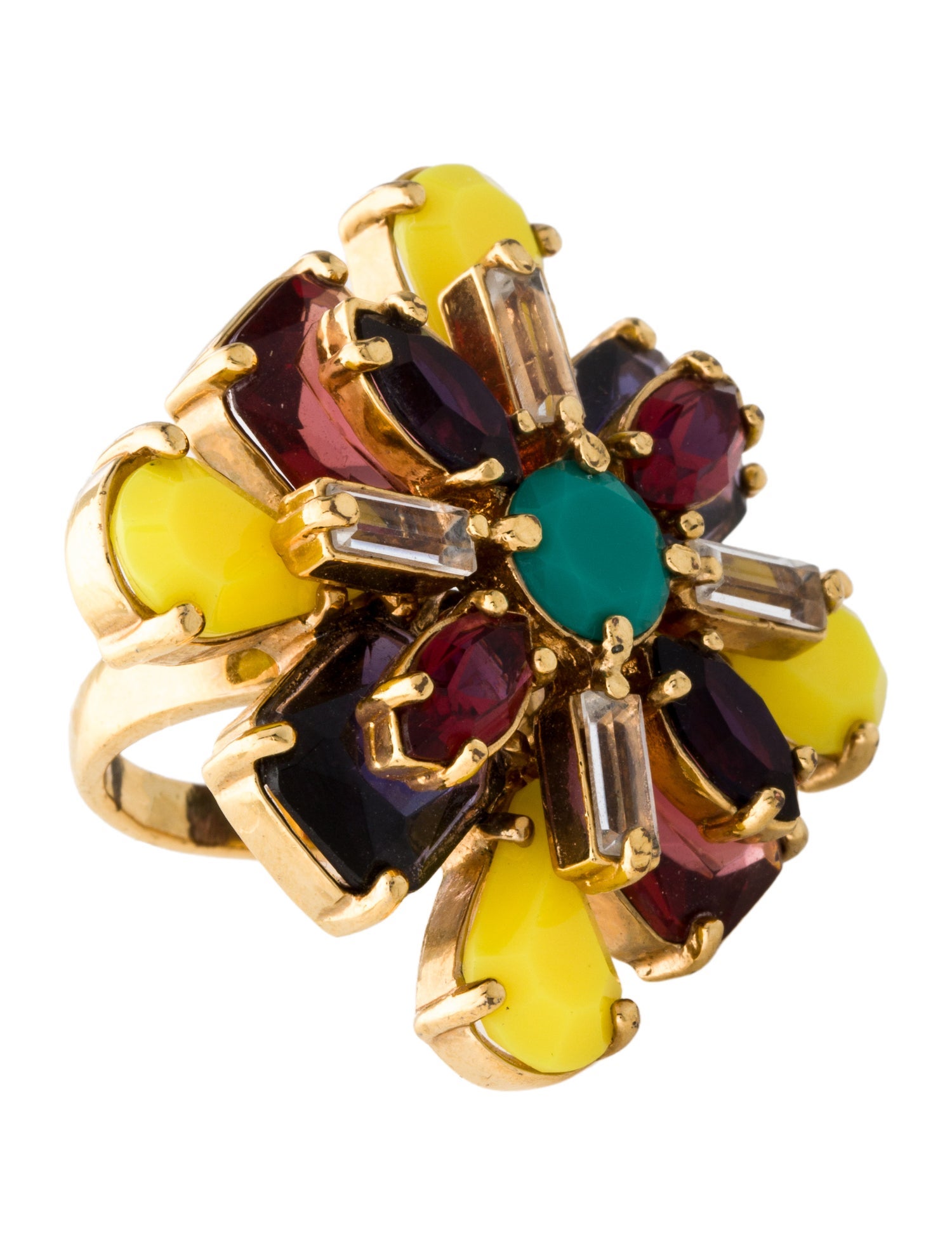 Kate Spade New York Crystal Kaleidoscope Floral Ring