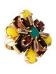 Kate Spade New York Crystal Kaleidoscope Floral Ring